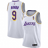 Lakers 9 Rajon Rondo White 2020-2021 New City Edition Nike Swingman Jersey Dyin,baseball caps,new era cap wholesale,wholesale hats